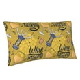 thumbnail image 2 of Bingfone White Wine Seamless Printed Pillowcase 20x36 inches - Standard Pillow Cases with Envelope Closure,Gifts for Women Men, 2 of 9