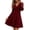 Wine, variant on Women's Fall Midi Dress Knitted V-Neck Long Sleeve Ladies Fall Dress Black S