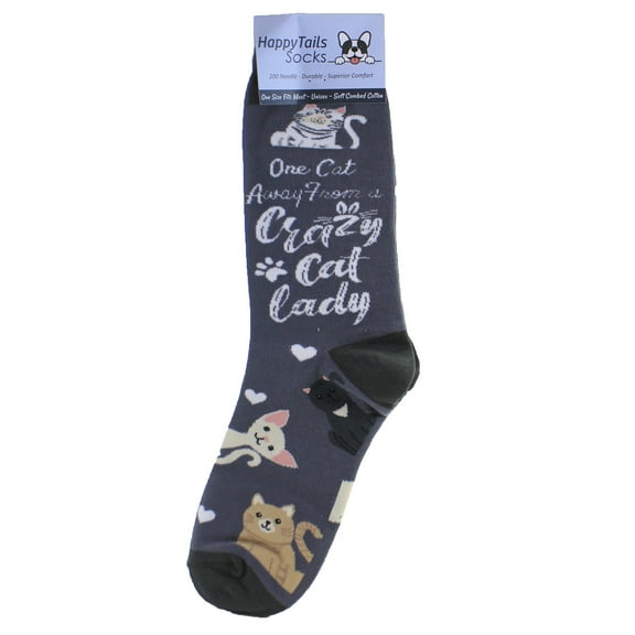Crazy Cat Lady Unisex Sock Daddy by E&S Pets - One Size Fits Most
