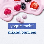 (3 pack) Gerber Stage 3 Baby Snacks, Yogurt Melts, Mixed Berries, 1 oz