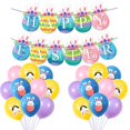 thumbnail image 4 of Double layer Gray Decoraciones para fiesta de Pascua, juego de pancartas de papel de Feliz Pascua para chimenea con colores variados y globos de látex de 12', 4 of 5