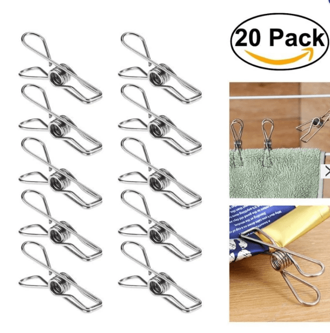 20pcs Mini Clear Plastic Doll Clothespin Photo Paper Peg Clips Laundry Hanger Fa
