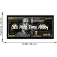 thumbnail image 5 of HFDF Large Money Canvas Art Obsidian Frankl 100 Dollar Art Prt with Motivational Positive Quotes Verbs let's Make Some Money Office Home Wall Decor Easy to Hang- 18x12inch Framed, 5 of 6