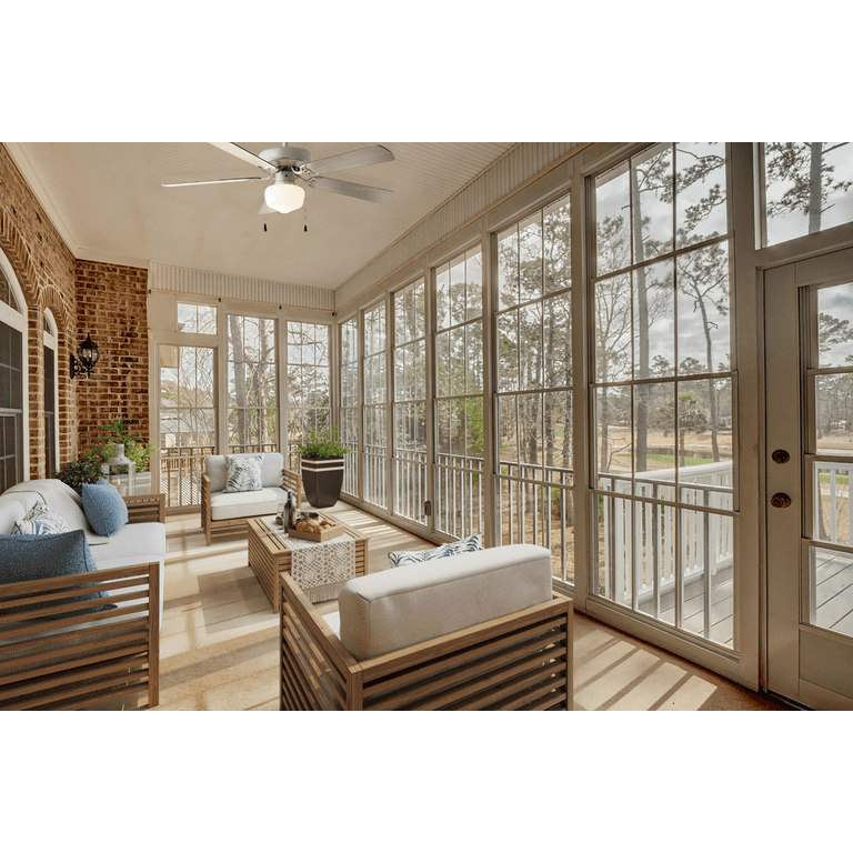 Mainstays 52 inch Downrod Ceiling Fan with Light Kit, Satin