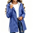 thumbnail image 2 of Kids Hooded Jacket Solid Color Casual Coat Lightweight Outerwear with Full Zip for Boys Girls School Spring, 2 of 4