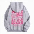 thumbnail image 5 of Towmus Women's Graphic Hoodies Oversized Fall Winter Fleece Letter Flower Print Sweatshirt Women's Casual Long Sleeve Pullover, 5 of 7
