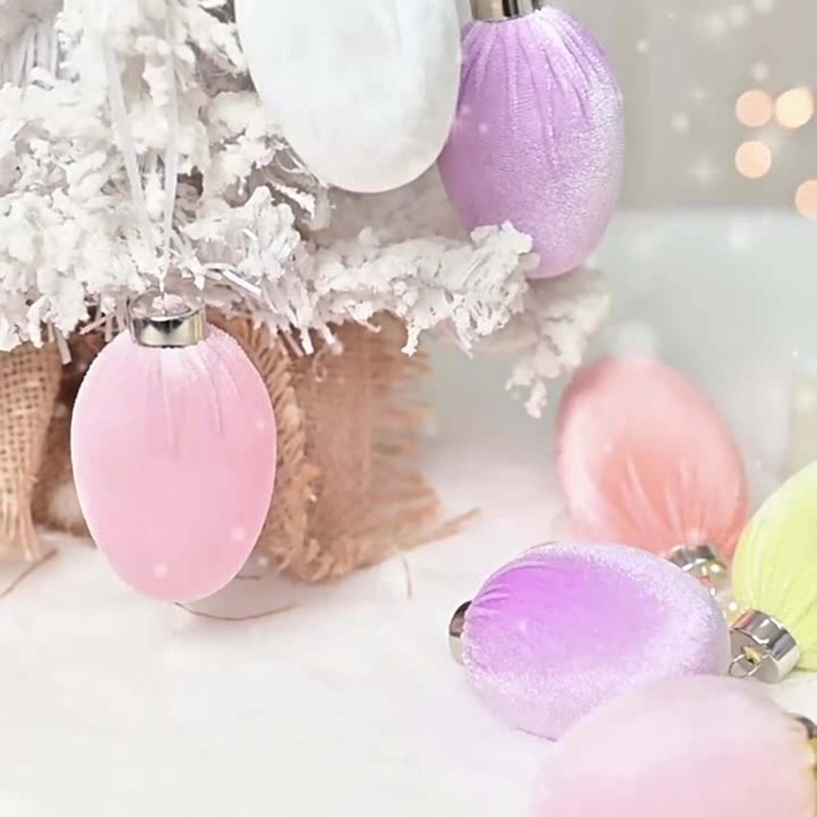 12-Pack Velvet-Touch Plastic Easter Eggs for Ki-ds - Easter Basket Fillers, Egg Hunt & Party Decorations - Chi-ld-Safe Easter Decor, Pastel Colors
