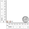 thumbnail image 4 of Gem Stone King 925 Sterling Silver Peach Morganite Stud Earrings for Women Men (2.30 Ct Round 7MM), 4 of 5