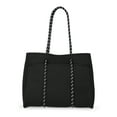 thumbnail image 2 of No Boundaries Women's Neoprene Beach Tote Bag, Black, 2 of 5