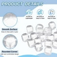 thumbnail image 3 of 16 mm Clear Acrylic Dice Blank, 100 Pcs Rounded Corner Blank Dice with Smoothed Surface Six Sided for Board, White, 3 of 7