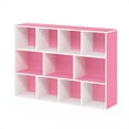 thumbnail image 4 of Furinno Bibliothèque / Livre / Rangement, 11 Cubes, Blanc/rose, 4 of 6