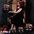 thumbnail image 4 of PMU Halloween 2pc Multi Pack 8in Black Plastic Cauldron with Orange Spider Web (1) 8in 55280-NHS (1) 61237 (2/pkg) Pkg/1, 4 of 7