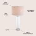 thumbnail image 4 of JONATHAN Y Collins 29" Glass LED Table Lamp, Clear/Chrome, JYL2004A, 4 of 9