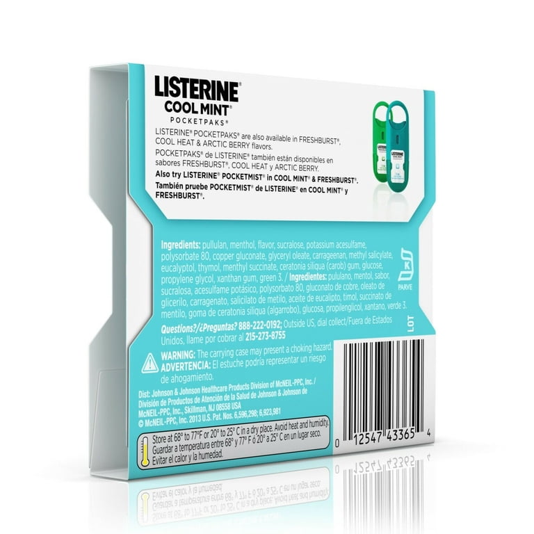 Listerine PocketPaks Cool Mint 24 Ea (Pack of 6) - Walmart.com