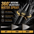 thumbnail image 4 of Heavy Duty Adjustable High Pressure Hose Nozzle with Connector Set Power Washer Spray Gun with 3 Spray Modes High Pressure Water Jet Sprayer for Car Wash Yard Patio Garden Outdoor Cleaning, 4 of 7