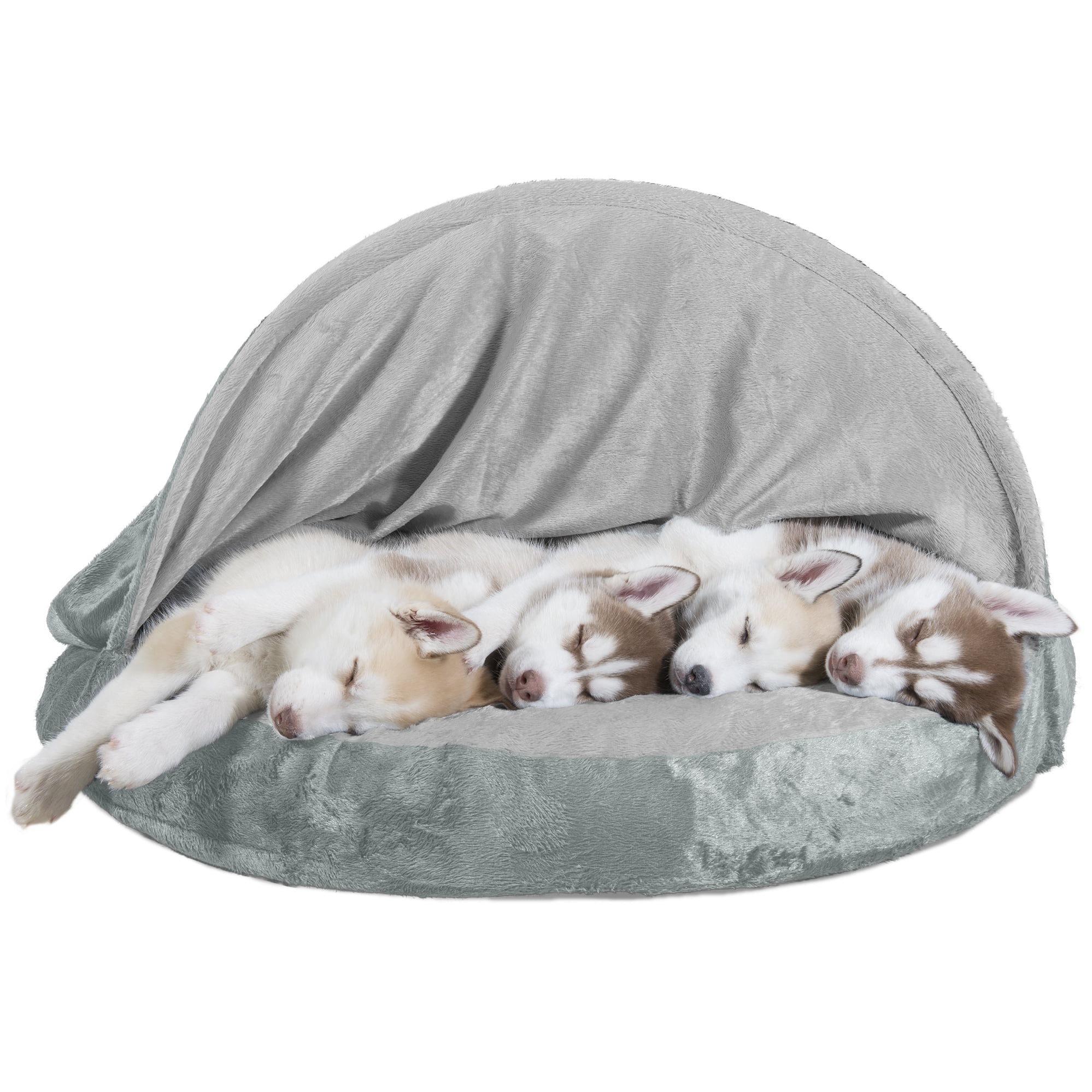 FurHaven Pet Dog Bed | Orthopedic Round Microvelvet ...