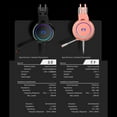 thumbnail image 4 of Auriculares Gaming Hugo con Micrófono Cancelación de Ruido Rosa USB, 4 of 9