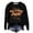 Black, variant on Women's T Shirts Long Sleeve Tees Halloween Pumpkin Print Crew Neck Sweatshirt Pullover Tops