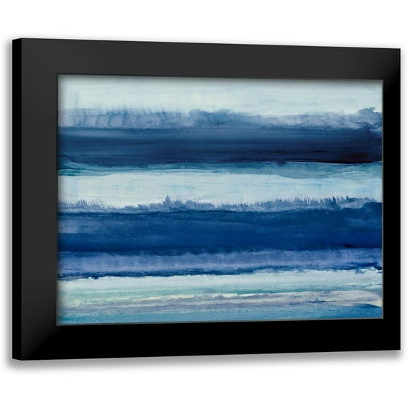 Loreth, Lanie 14x12 Black Modern Framed Museum Art Print Titled - Blue Over Blue