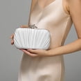 thumbnail image 2 of Alkepwun Purses for Women Matte Satin Pleated Evening Clutch Handbag with Chain Casual Classic Versatile Clutch Bag for Formal Prom Wedding Party Black-tie affairs, 2 of 6