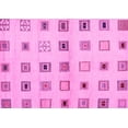 thumbnail image 1 of Ahgly Company Indoor Rectangle Solid Pink Modern Area Rugs, 7' x 9', 1 of 4