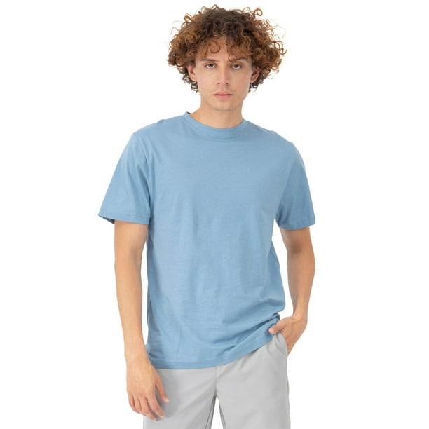 Playera Para Hombre Manga Corta Slim Fit Básica Quarry Color Azul Fuerte