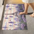 thumbnail image 2 of GZHJMY Bathroom Rug Set 2 Pieces Lavender Eiffel Tower Soft and Absorbent Bathroom Floor Mat Non Slip Commode Contour Rug Plush Bath Mat Set, Machine Washable and Easier to Dry Carpet Runner, 2 of 7