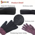 thumbnail image 6 of Spencer Winter Warm Texting Gloves for Women Men, Knit Gloves Touchscreen Anti-Slip Silicone Gel Thermal Soft Lining Elastic Cuff Texting Gloves "Navy,Men", 6 of 7