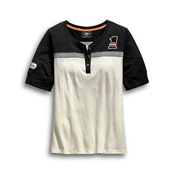 Harley-Davidson Women's H-D Racing Short Sleeve Henley - 99136-19VW - Large