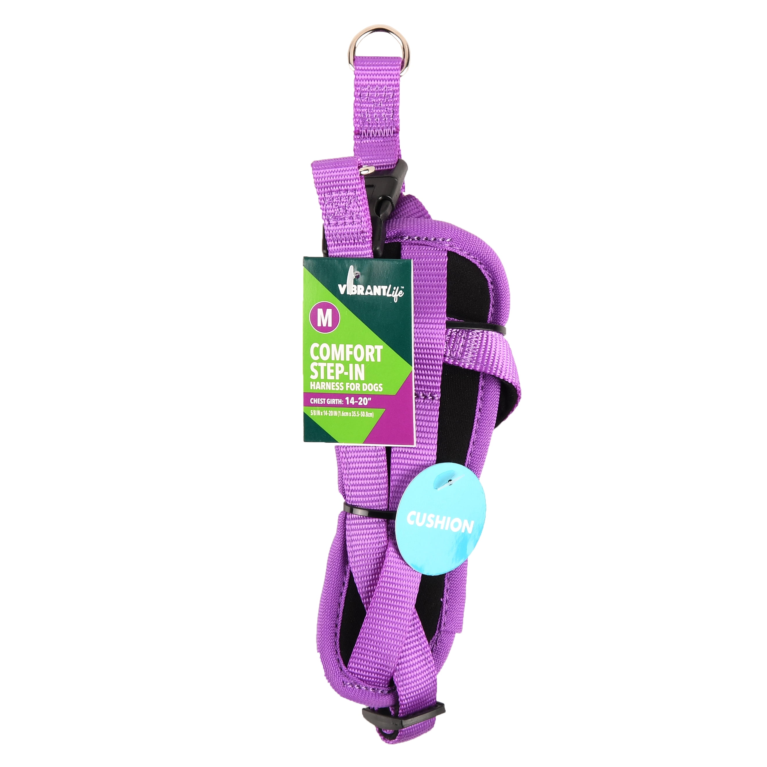 Vibrant Life Comfort Padded StepIn Dog Harness, Purple, 1420 in