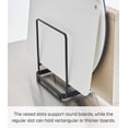 thumbnail image 4 of Yamazaki Home Round Cutting Board Stand, Black, Steel, Water Resistant, No Assembly, 4 of 7