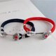 thumbnail image 2 of Pulsera de pareja Ruyi auspiciosa de plata tailandesa Vintage para hombres y mujeres, un par de pulsera tobillera de cuerda roja tejida a mano, 2 of 5
