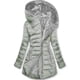 thumbnail image 5 of 2024 Plush Hoodie Medium Long Slant Zipper Cotton Jacket for Women 9060, 5 of 5