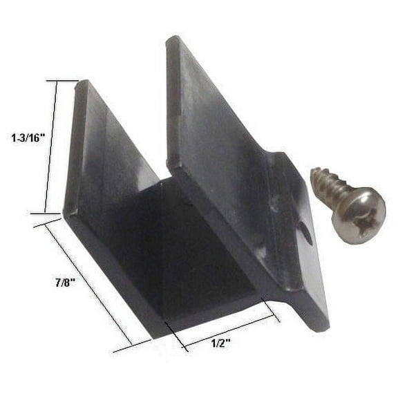 Sliding Shower Door Bottom Guide 1/2" Wide, 1-3/16 Long Guide By GordonGlass Co.