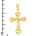 thumbnail image 3 of Golden Fire Solid 10k Gold Cross Pendant - Religious Jewelry Gifts for Women, 3 of 5