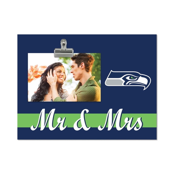 Seattle Seahawks 8" x 10.5" Briteline Mr & Mrs Clip Frame