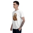thumbnail image 5 of Animal Men's T-Shirt Cotton 100% Summer Tops Fashion Casual Cute Sloth Short Sleeves for Men Women Round Collar Top Tees, 5 of 6
