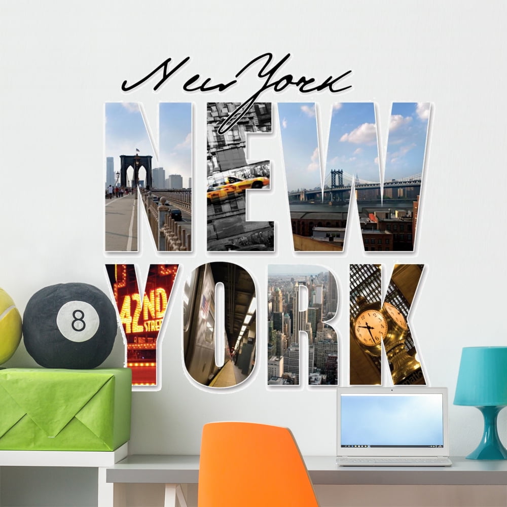 Nyc New York City Wall Decal by Wallmonkeys Peel and Stick Graphic (36 ...