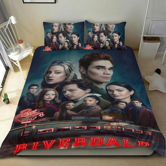 Riverdale-themed Bed Sheet Set Three Piece Set Comfortable And Skin Friendly Unique Design Home Decor Gifts For Family Friends fans36x75Inches（90cm*190cm）