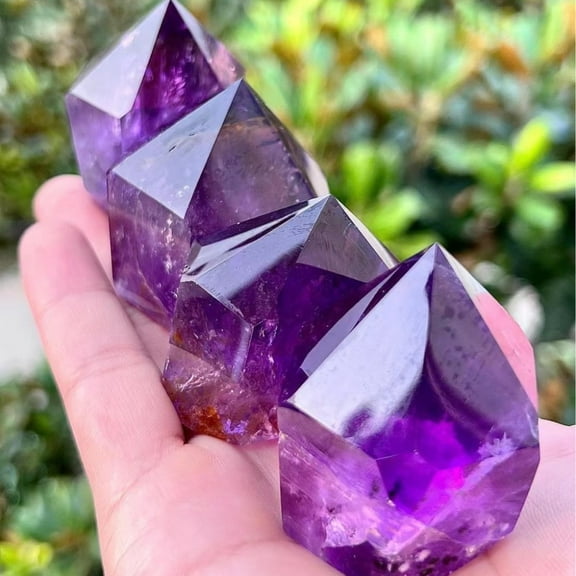 Amethyst Big-Head Column Ore Crystal Wand