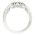 thumbnail image 2 of Two Stone Diamond Ring Milgrain Design In 14k White Gold 3/4 cttw SZ 6, 2 of 4