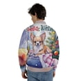 thumbnail image 5 of Watercolor Hello Winter Chihuahua Chill Christmas Welcome All Over Print 3D Baseball Jacket Dog Lover Gifts Idea Bomber Jacket Softball - 00016, 5 of 6