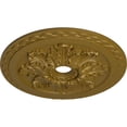 thumbnail image 3 of Ekena Millwork 23 5/8"OD x 3"ID x 2"P Bordeaux Deluxe Ceiling Medallion (Fits Canopies up to 4"), Hand-Painted Gold, 3 of 6
