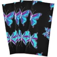 thumbnail image 2 of Coolnut Blue Butterfly Kitchen Dish Towel Set of 4, Soft Absorbent Drying Dishcloths Dish Towels with Hanging Loop for Kitchen Bathroom Bar Home Decor, 28 x 18 Inch Washcloth Gift, 2 of 7