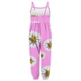 thumbnail image 5 of Odeerbi 1-6 Years Kids Girls Summer Jumpsuit Daisy Camisole Romper Casual Breathable Comfortable Overalls Strap Bib Overall Pants Playsuit, 5 of 5