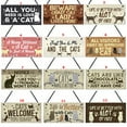 thumbnail image 2 of Kitchen Farm Home Decoration Wall Decor Shed Accessories Wood Cat Coop Plaque Cat Sign Toys 3, 2 of 8