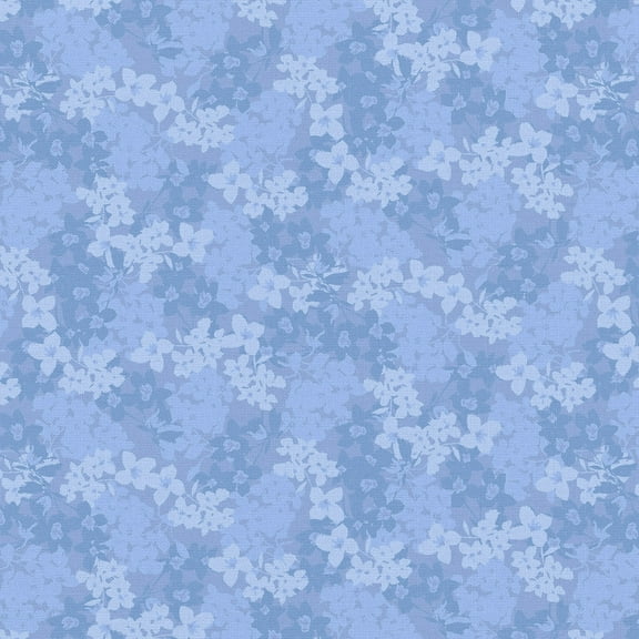 Waverly Inspirations 1 Yard Cut 100% Cotton Eva's Blooms Fabric, Marina, 44” Wide for Quilting & Sewing