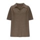 thumbnail image 4 of Blusas para mujer,Blusa de lentejuelas con cuello en V, top informal de manga corta, camisa de poliéster con detalle brillante, corte holgado para uso diario, sopatenor, 4 of 8