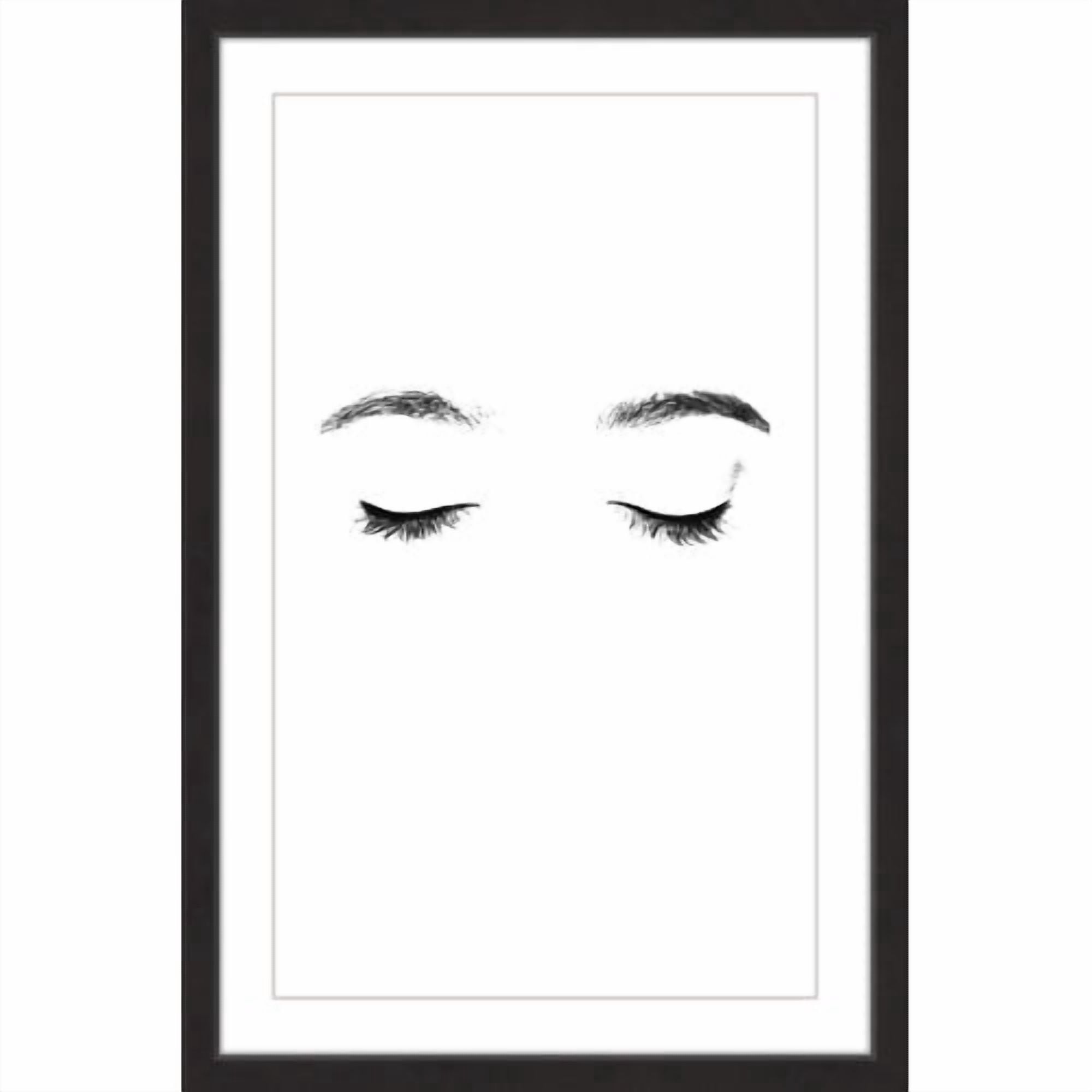 Marmont Hill "Lashes and Brows" by Katarina Snygg Framed Painting Print