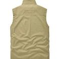 thumbnail image 3 of SWSMCLT Men's Utility Vest Zipper Basic Spring Outdoor Cargo Safari Fishing Sleeveless Tank Top Pocket Khaki Medium, 3 of 4